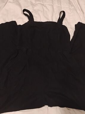 Old Navy Black Sleeveless Romper with Front Pockets